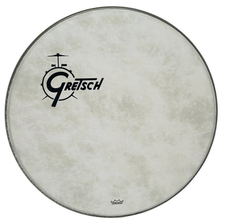 Parche de resonancia Gretsch Fiberskyn de 24" para bombo, logotipo a la izquierda