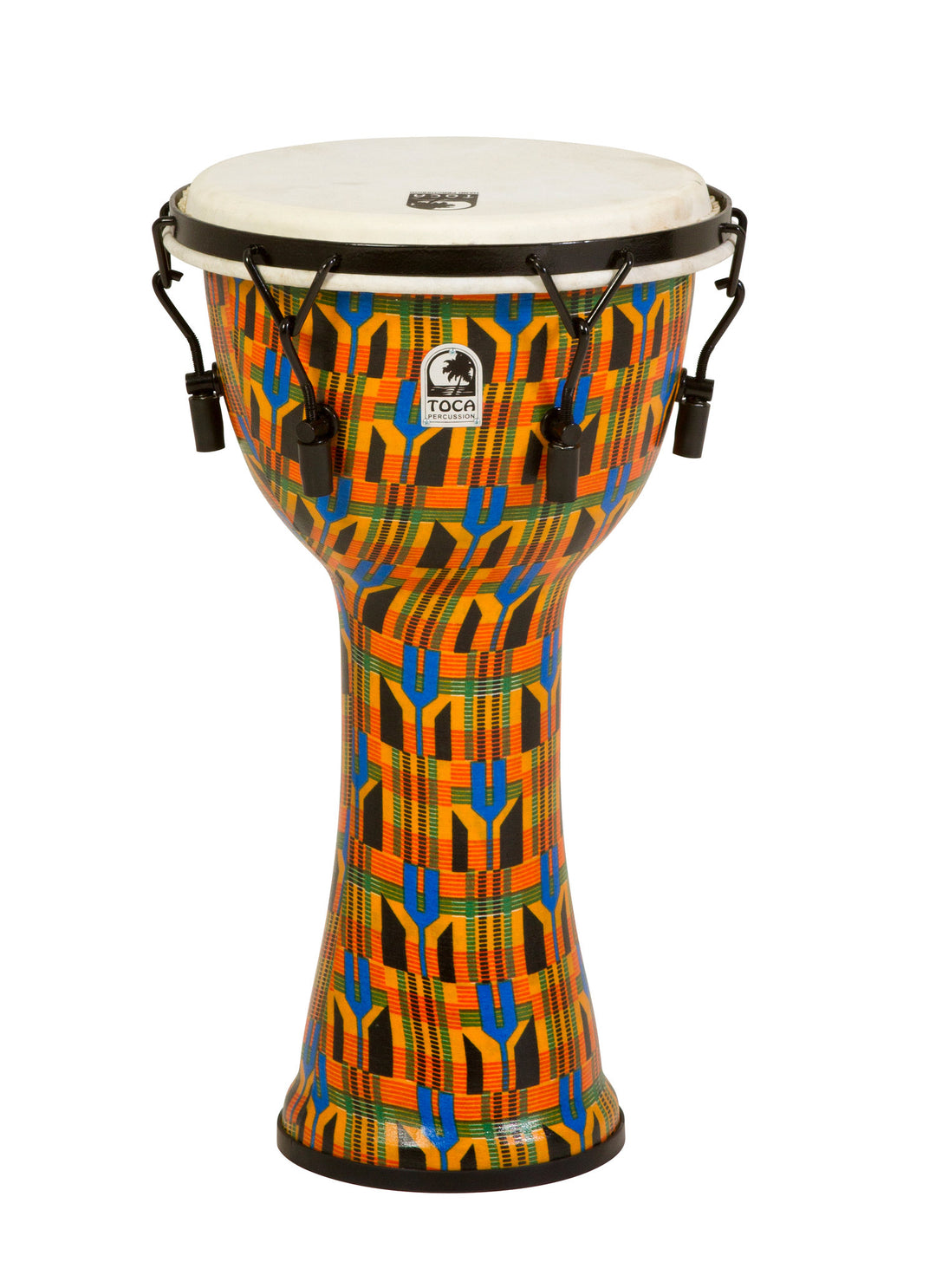 Toca Djembé Freestyle afinado mecánicamente - Kente Cloth (SFDMX-10K)