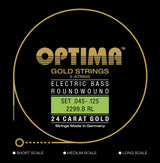 Optima E-Bass Strings Gold Strings Round Wound long scale - Set 5-string reg-light (2299B)