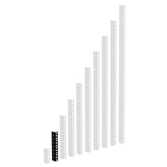 Adam Hall 61535 B Riel de Rack Robusto (Negro)
