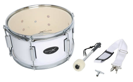 Tambor de marcha Basix 12" x 7", blanco