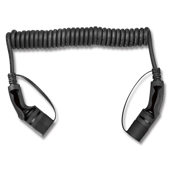 Cable de carga en espiral Tipo 2 16A trifásico 5 metros