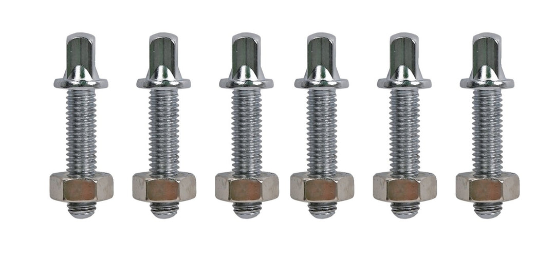 Latin Percussion Tension rods Compact Congas & Bongos - LP825 LP826 LP828 - Chrome, 6 piezas (LP825T)