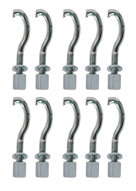 Tensores para pandeiro brasileño Latin Percussion LP3010 LP3010N LP3012 LP3012-SM - LP3006 Tamborim - Cromados, 10 piezas (LP3923)