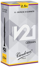 Cañas Vandoren German V21 para clarinete en Sib, dureza 2, 10 uds.