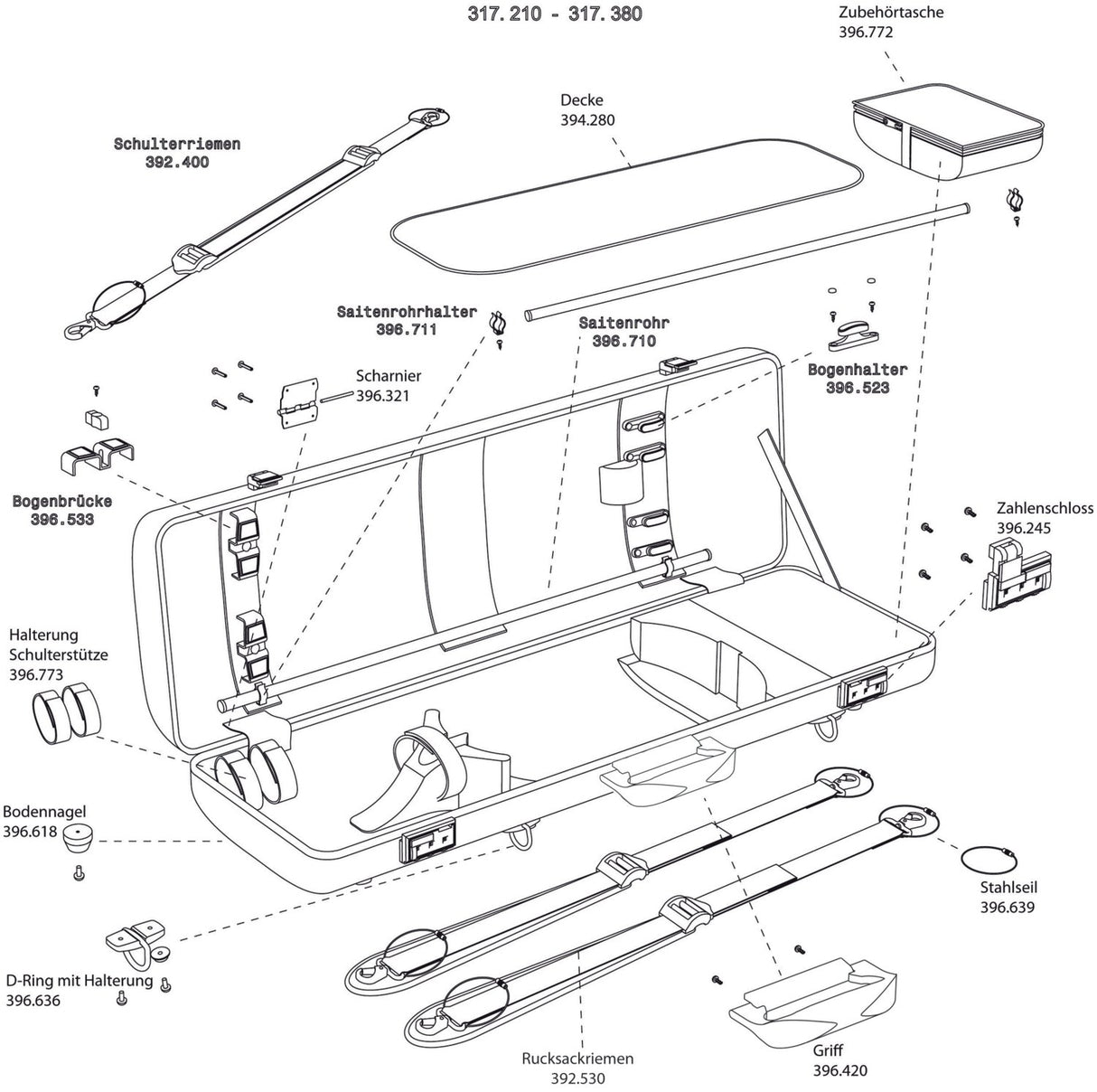 GEWA Violin case Air 2.1 - Music sheet pocket