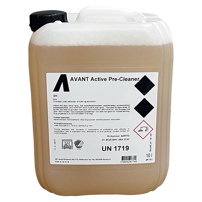 Prelimpiador Avant Active con etiqueta ecológica Nordic Swan 10L