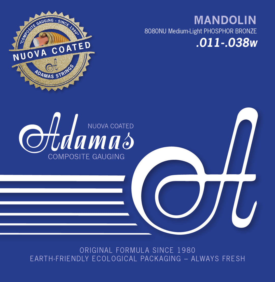 Cuerdas Adamas para mandolina Nuova recubiertas - Med.-Light .011 (8080NU)