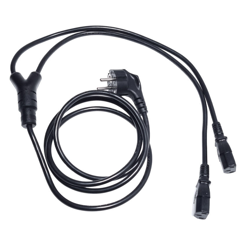 IEC - Y-Split Enchufe Schuko 1,8m. - 2 x IEC Hembra 10A Conector de aparato