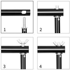 Soporte de fondo – 200x200cm con cover y 4 abrazaderas
