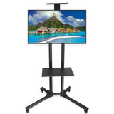 TV Stand – Mobilt TV-gulvstativ til 32”-70” skærme med hylder og hjul