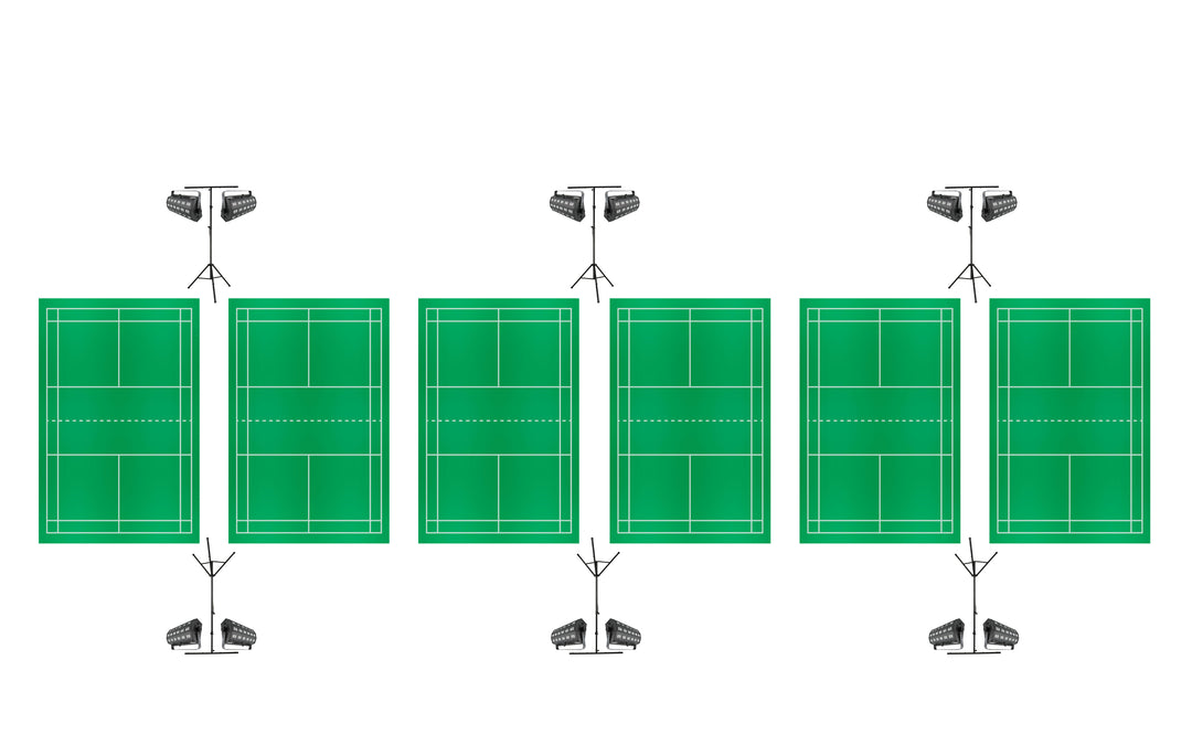 Natminton - paquete completo para 6 pistas