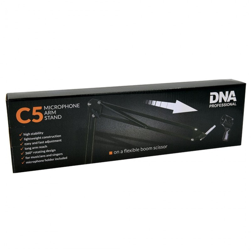 Soporte de sobremesa para micrófono DNA C5 con brazo articulado