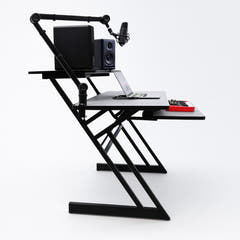 Mesa de estudio con estantes y extensión para keyboard (120 cm)
