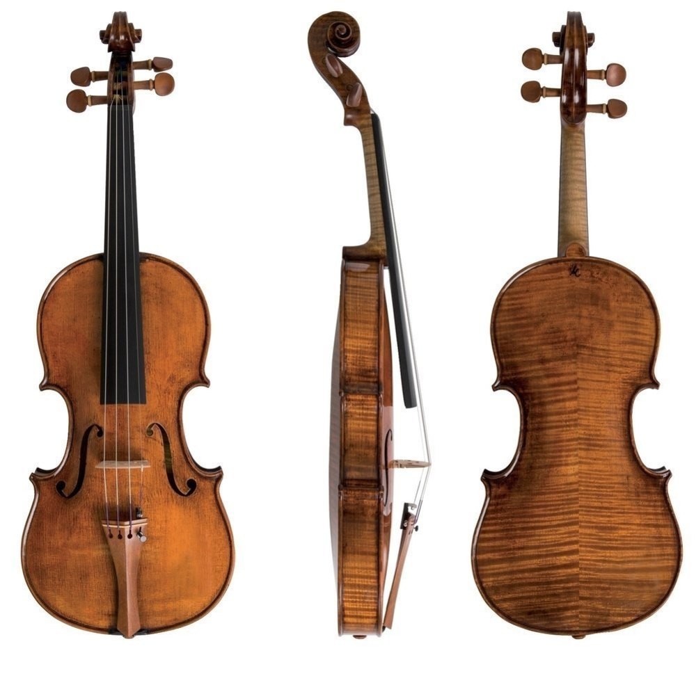 GEWA Master violín solista 4/4, Guarneri La Campanella, listo para tocar