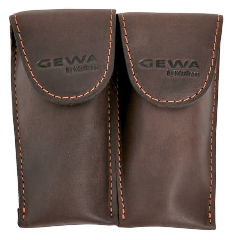 GEWA Crazy Horse Trumpet Double para 2 boquillas de trompeta, marrón