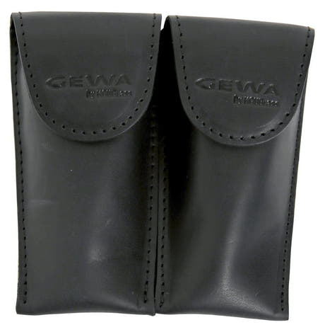 Estuche doble GEWA Crazy Horse Trumpet para 2 boquillas de trompeta, negro