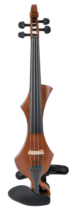 Violín eléctrico GEWA Novita 3.0 - Marrón dorado (con soporte de hombro Wittner)