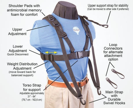 Neotech Pad-It Tuba Harness, arnés de transporte con memory foam