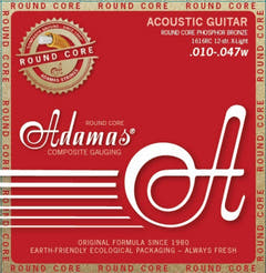 Cuerdas Adamas para guitarra acústica Historic Reissue Phosphor Bronze Round Core - 12-str. Light .010-.047 (1616RC)
