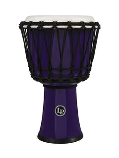 Djembé Latin Percussion World de 7 pulgadas con afinación mediante cuerda Circle - Purple (LP1607PL)