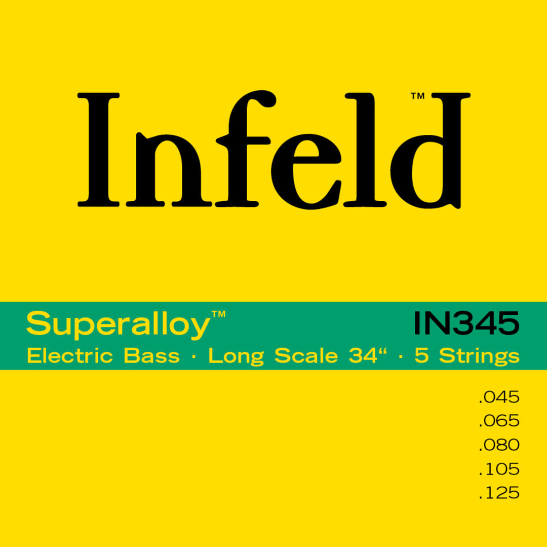 Cuerdas para bajo eléctrico Thomastik-Infeld Superalloy. Round Wound Long Scale - Set de 5 cuerdas long (IN345)