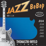Thomastik-Infeld cuerdas para guitarra eléctrica de la serie Jazz BeBob, níquel de entorchado redondo - Set 014rw (BB114)