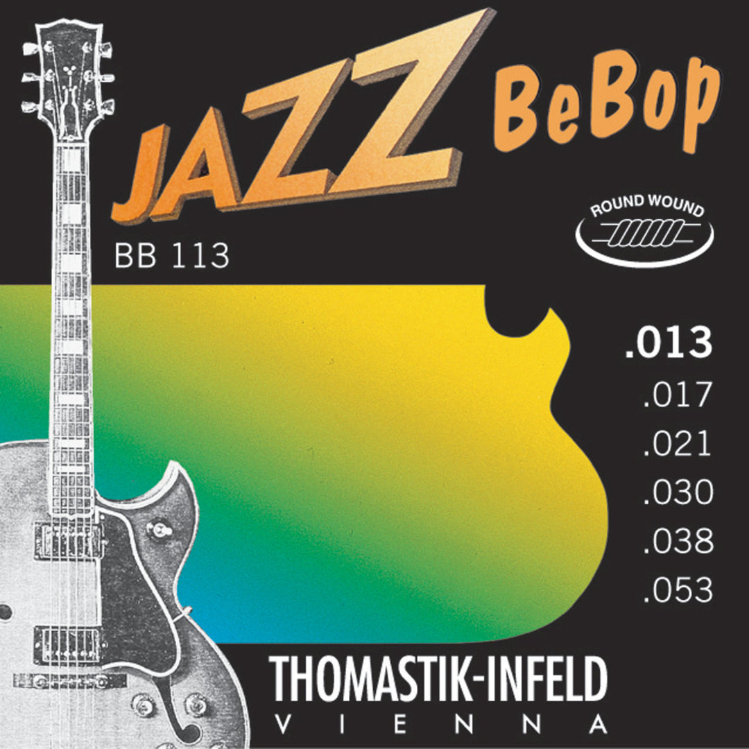 Thomastik-Infeld cuerdas para guitarra eléctrica Jazz BeBob series niqueladas de entorchado redondo - Set 013rw (BB113)
