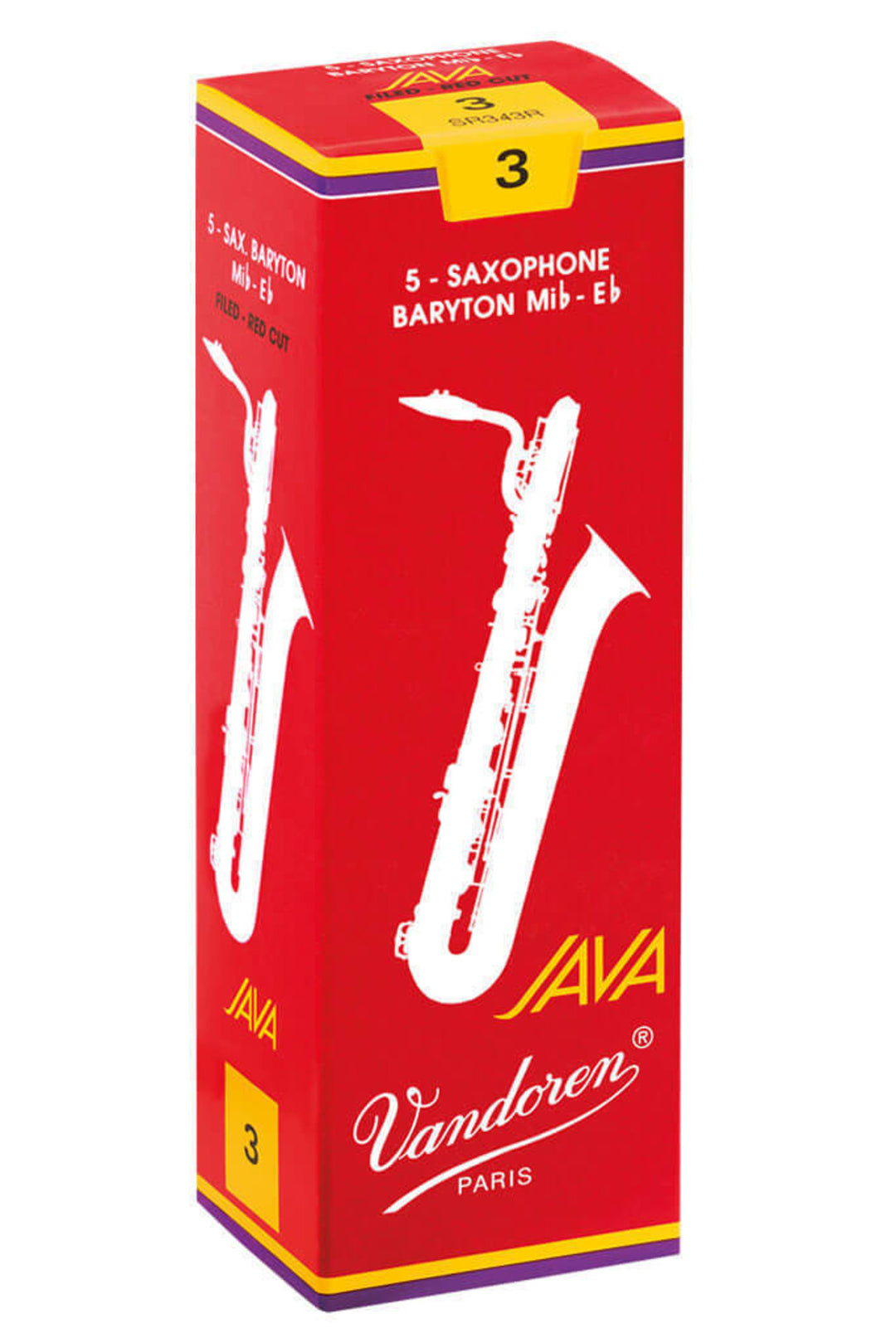 Vandoren Reeds Saxofón barítono Java Filed Red - 2 1/2