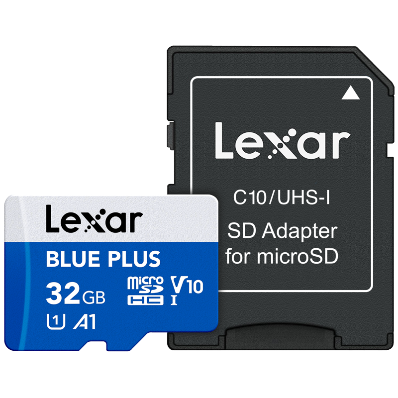 Lexar BLUE PLUS microSDHC 32GB UHS-I 100MB/s con adaptador SD