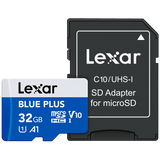 Lexar BLUE PLUS microSDHC 32GB UHS-I 100MB/s con adaptador SD