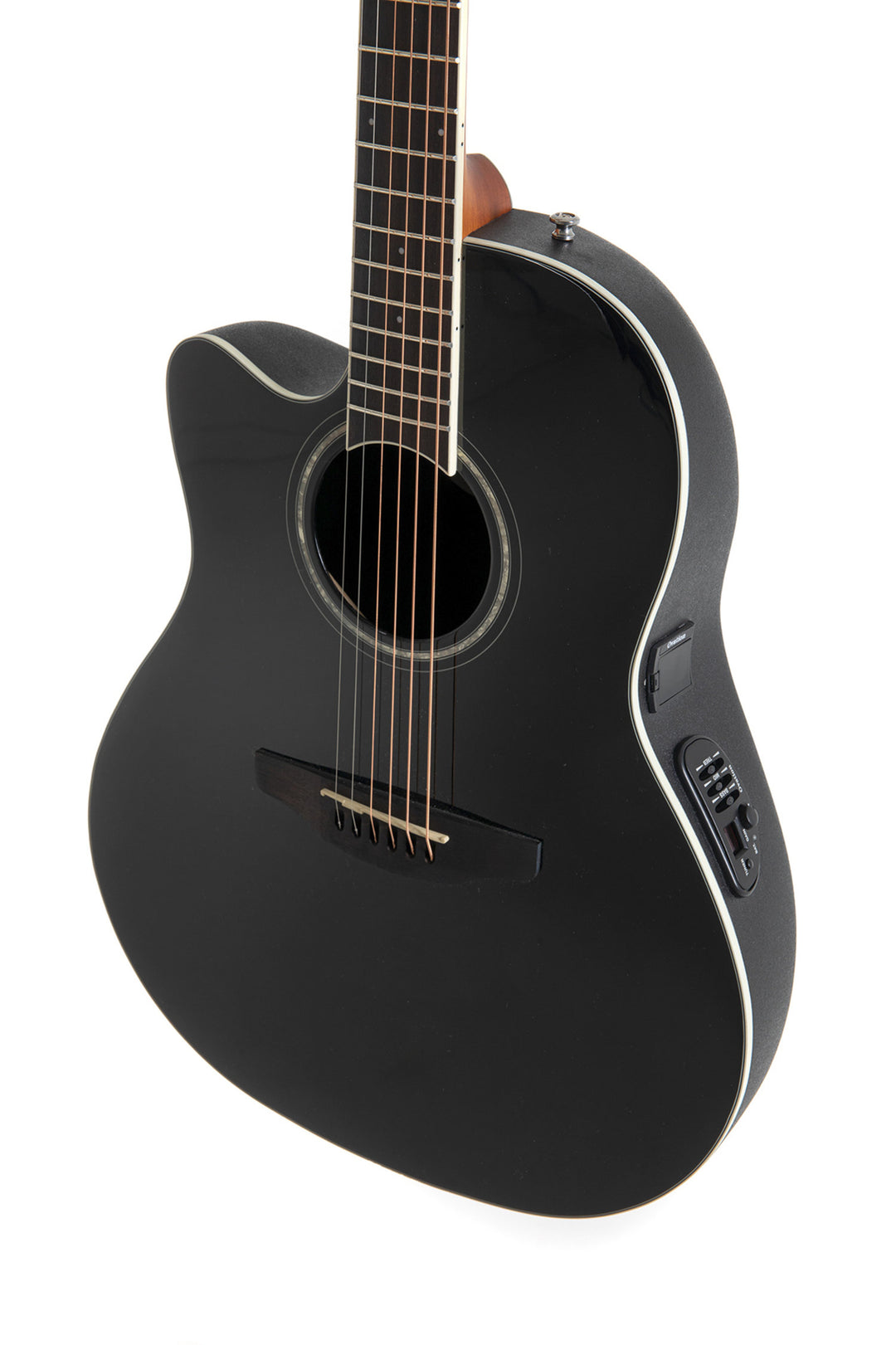 Guitarra electroacústica Ovation Celebrity CS Standard Mid Cutaway - Black (CS24L-5G-G)
