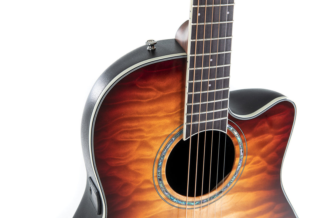 Ovation E-Acoustic guitarras Celebrity Standard Plus Mid Cutaway - Cognac Burst Gloss (CS24X-7C-G)