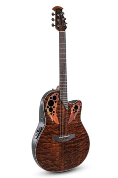 Ovation guitarra eléctrica-acústica Celebrity Elite Plus Mid Cutaway - Dark Tiger Eye (CE44P-TGE-G)