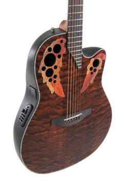 Ovation guitarra eléctrica-acústica Celebrity Elite Plus Mid Cutaway - Dark Tiger Eye (CE44P-TGE-G)