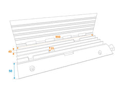 EUROLITE Puente para cables 5 canales 900x500x50mm