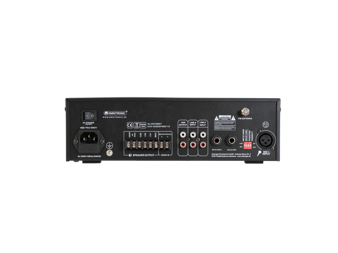 OMNITRONIC CPE-120P Amplificador mezclador PA