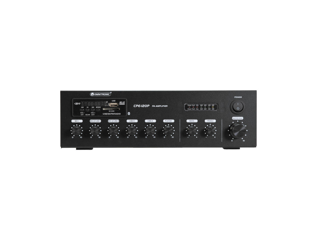 OMNITRONIC CPE-120P Amplificador mezclador PA