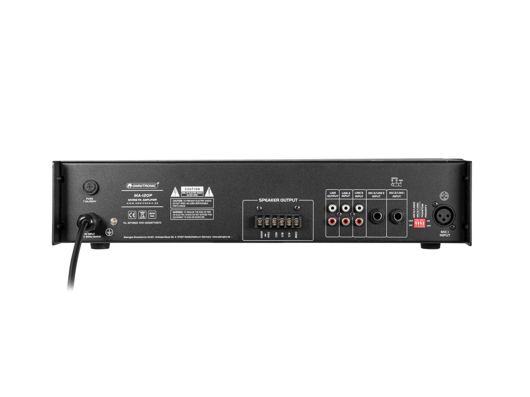 OMNITRONIC MA-120P Amplificador mezclador PA