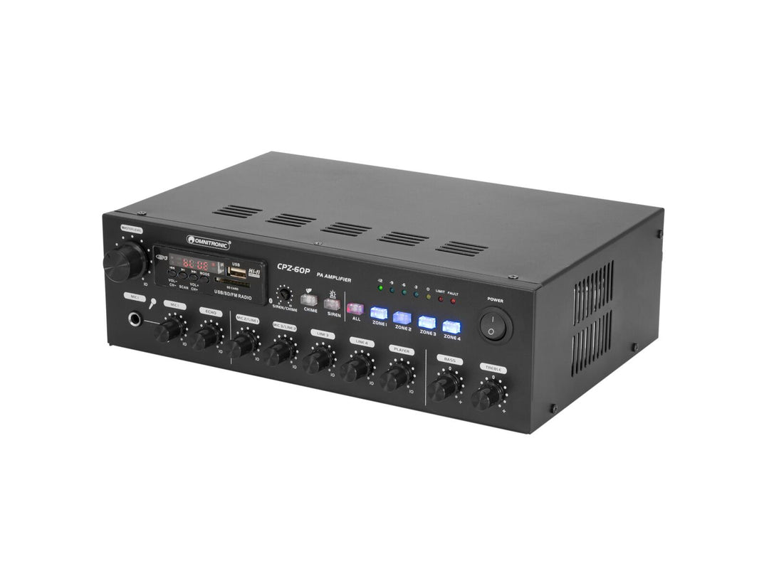 Amplificador mezclador PA OMNITRONIC CPZ-60P