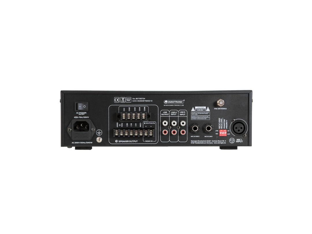 OMNITRONIC CPZ-120P Amplificador mezclador PA