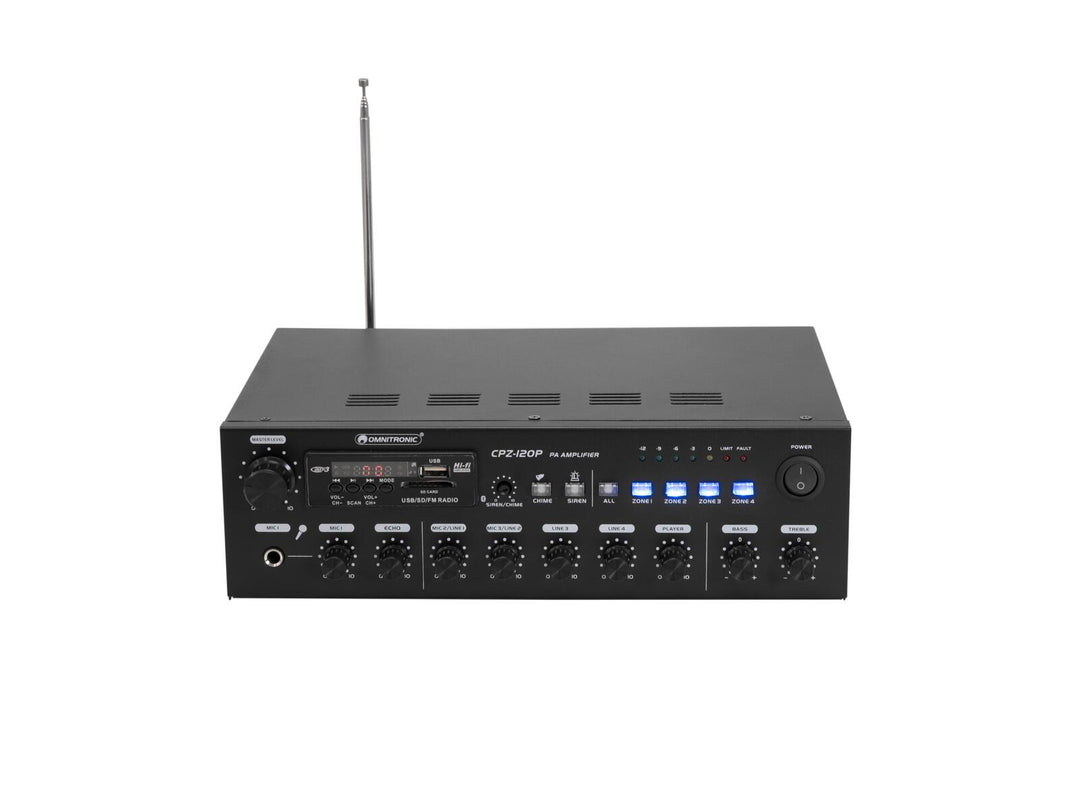 OMNITRONIC CPZ-120P Amplificador mezclador PA