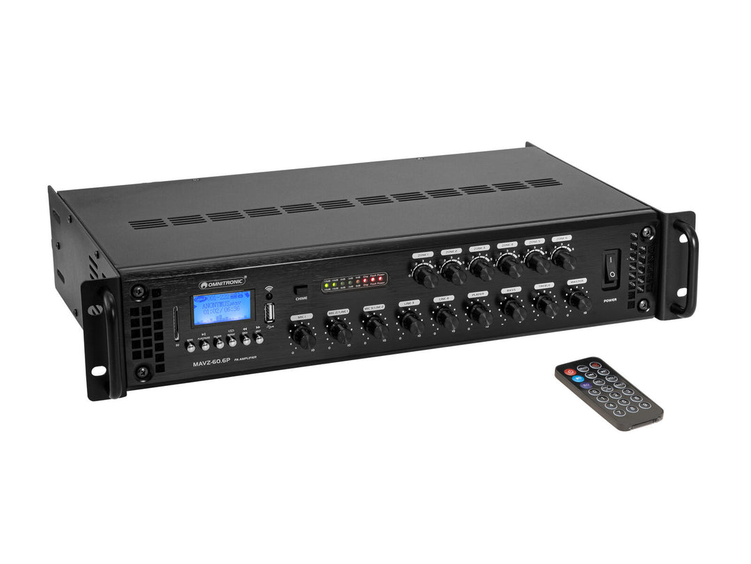 OMNITRONIC MAVZ-60.6P Amplificador mezclador de PA