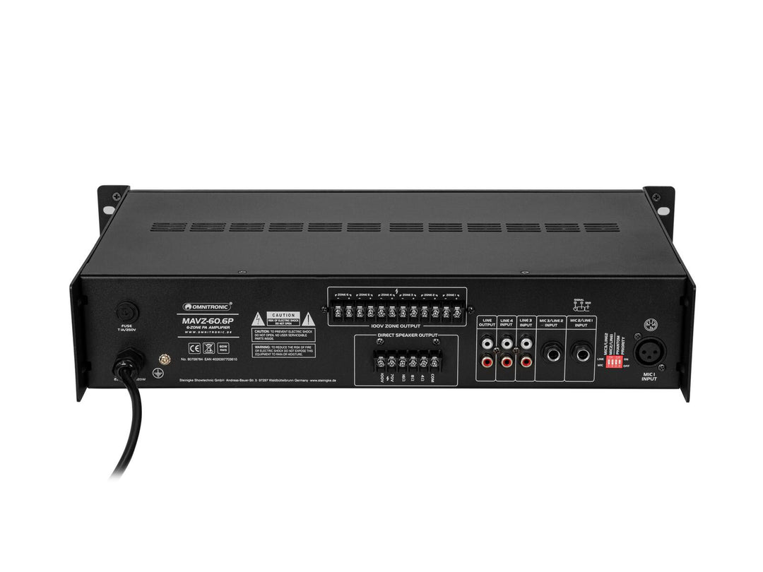 OMNITRONIC MAVZ-60.6P Amplificador mezclador de PA
