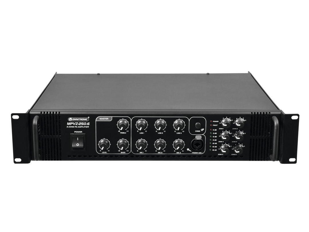 OMNITRONIC MPVZ-250.6 Amplificador mezclador PA