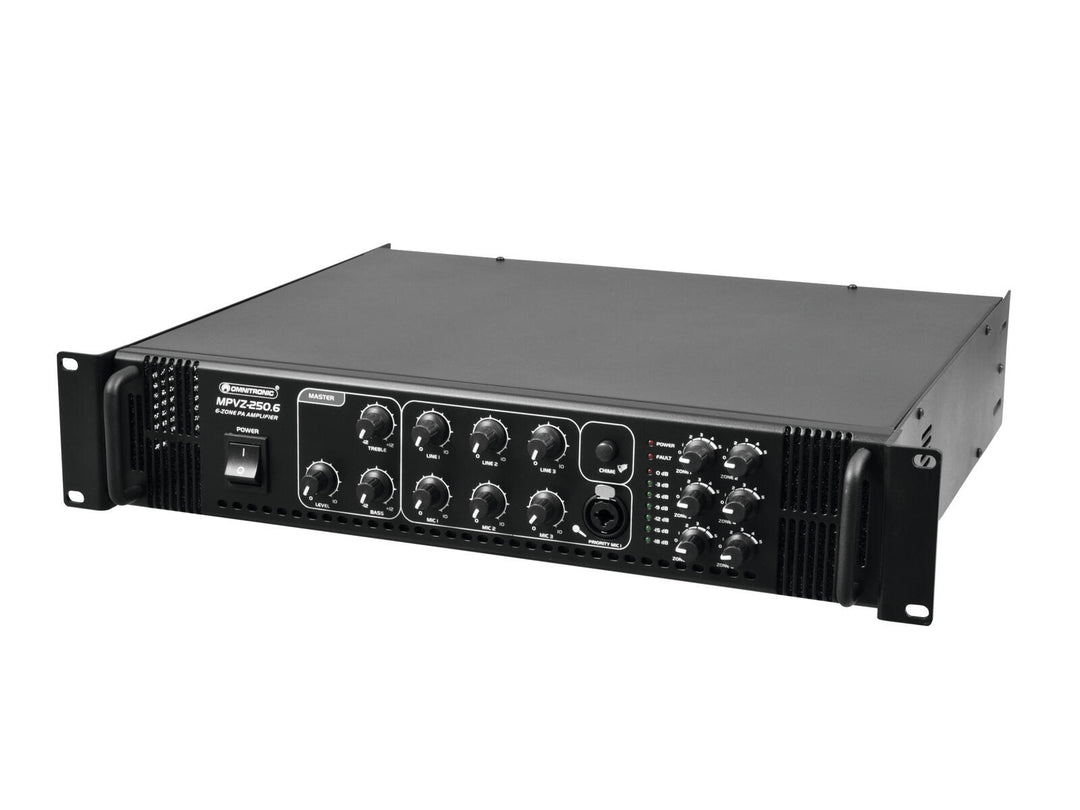 OMNITRONIC MPVZ-250.6 Amplificador mezclador PA