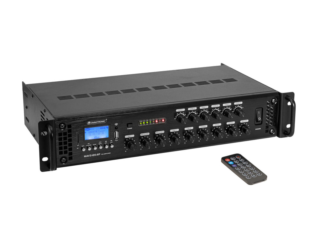 OMNITRONIC MAVZ-120.6P amplificador mezclador PA