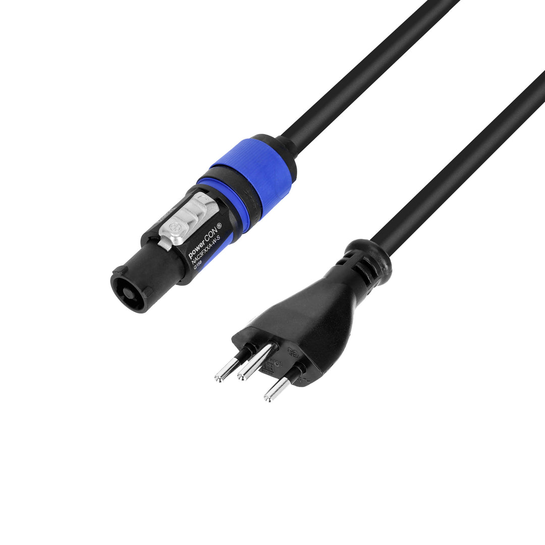 Adam Hall Cables 5 STAR PCON 0150 CH - Cable de alimentación | Neutrik powerCON® x SEV M12 | 1,5 m