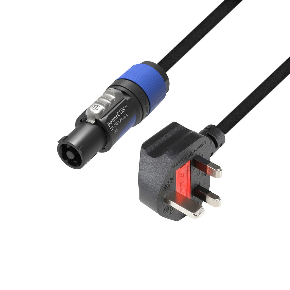 Adam Hall Cables 5 STAR PCON 0300 GB - Cable de alimentación Neutrik powerCON® a enchufe GB | 3 m
