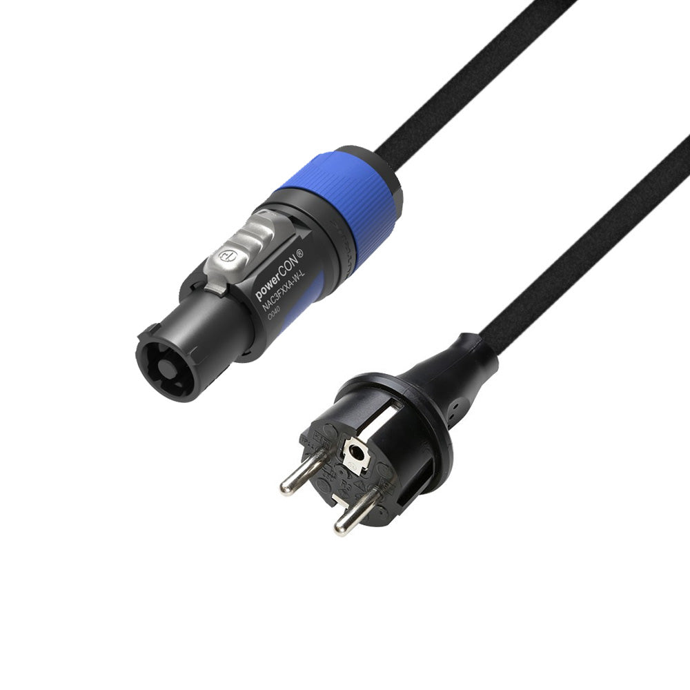 Adam Hall Cables 5 STAR PCON 0300 - Cable de alimentación | Neutrik powerCON® a CEE 7/7 con cable Titanex® | 3 m